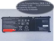 筆電電池 适合 原廠 Clevo V740bat-3-60 電池 11.67v 60wh 3icp5/78/80